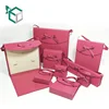 High Quality Custom Logo Texture Paper Wedding Jewelry Gift Packaging Portable Carrying Case
