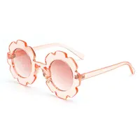 

Anti-UV Party Outdoor Beach Colorful Eyewear Stylish Round Flower Sunglasses for Baby Kids Children