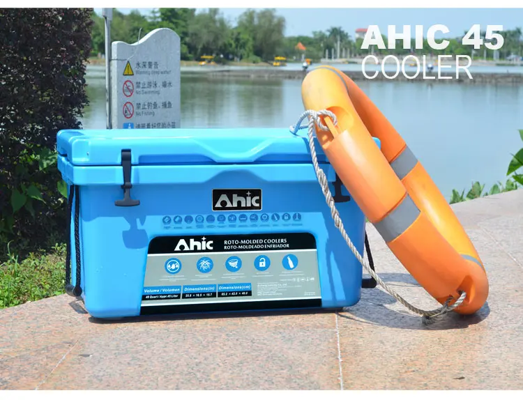 Ahic 45 Qt Food Grade Material Lldpe Rotomolded Coolers For Food With