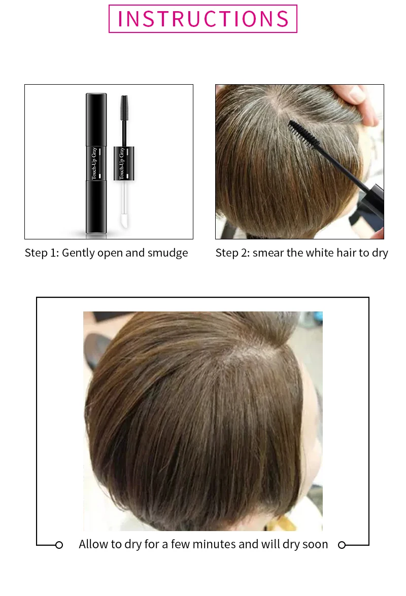 Temporary Cosmetic Root Cover Up Hair Color Makeup Touch Up Your