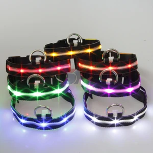 Image of Free Shipping Cheap Flashing Light Up USB Rechargeable Led Pet Dog Collar