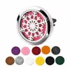Snowflake Shape Essential Oil Aroma Car Diffuser Stainless Steel Locket Vent Clips