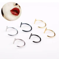 

Short Delivery Time 316L Stainless steel Clip on Non Piercing Nose Lip Ring