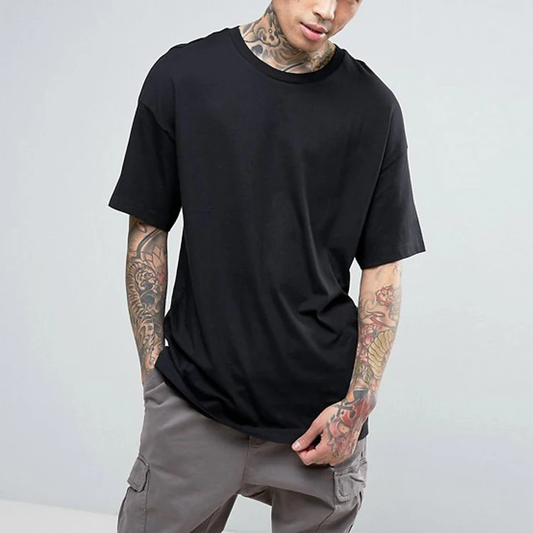 

Fashion clothing longline t shirt men oversized plain t shirt, As picture or swatchbooks for options