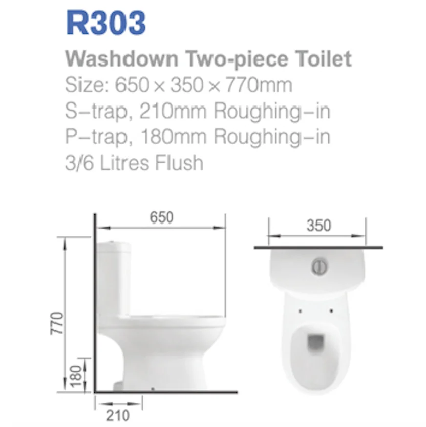 Wholesale Price Bathroom Sanitary Ware Ceramic Washdown Two Piece