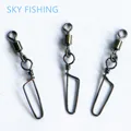30pcs bag Swivel MS HX Rolling Swivel with Coastlock Snap Size8 6 4 2 Hook Lure