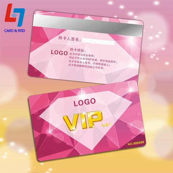 Tiers and Privileges Luxury Payment Membership Diamond VIP Card with PVC Material