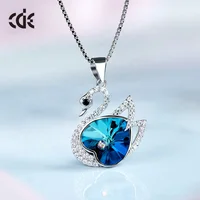 

Embellished with crystals from Swarovski Jewelry 925 Sterling Silver Fashion Swan Pendant Necklace