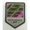 Low Cost Professional Production High Quality Well Succeed Wholesale Lock Border On Flag Rose Flower Iron Embroidery Patch