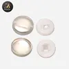 Cheapest price garment accessories supplier aluminium button blank with plastic back