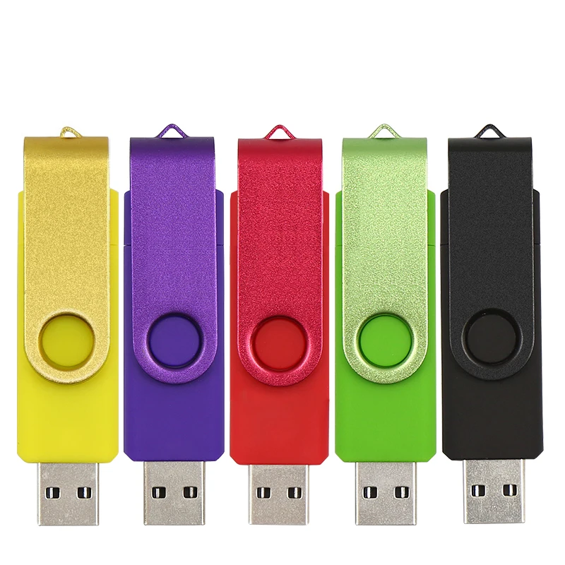 Weekly deals 70% off support trade assurance OEM metal OTG  pendrive 32GB usb flash drive 64gb colorful usb stick for phone