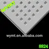 square hole of acoustic gypsum ceiling tiles