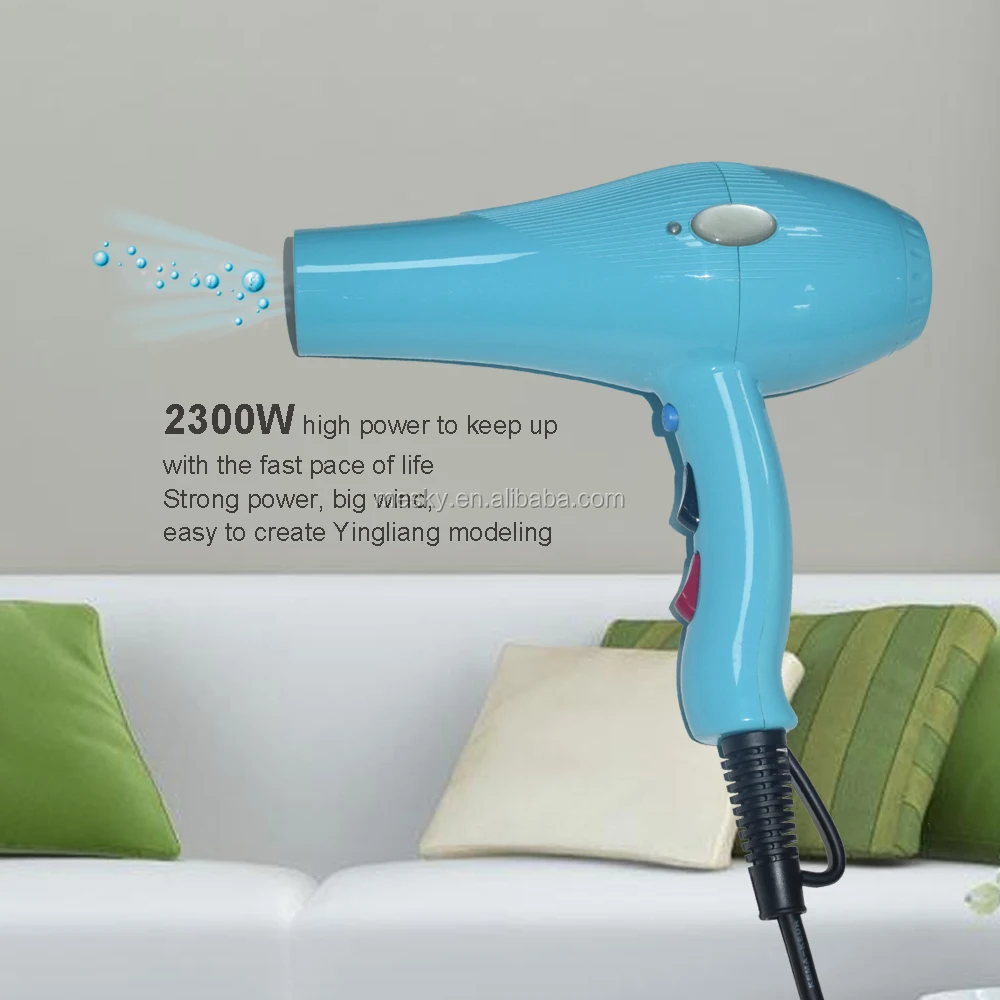 Professional Hair Dryer Negative Ionic Blow Dryer 2300w AC Motor 2 Speeds and 3 Heats with Cold Shot Button
