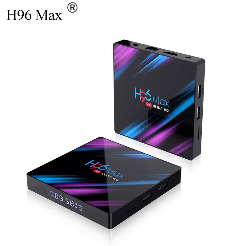 

High Quality TVBOX H96 Max RK3318 Quad Core 4GB 32GB 64GB Android 9 9.0 9.1 Wifi Internet Set Top TV Box