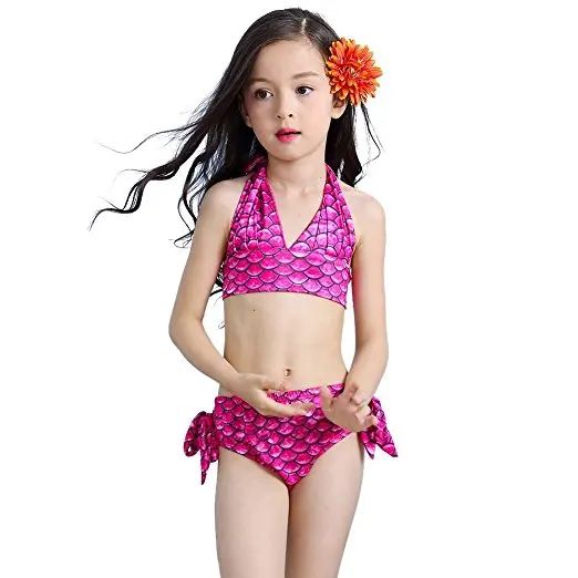 Girls Mermaid Tail Tankini Mermaid Swimwear Kids Bikini Swimsuit. 