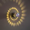 2018 cheap price night light Spiral hole RGB LED Wall Lamp Light