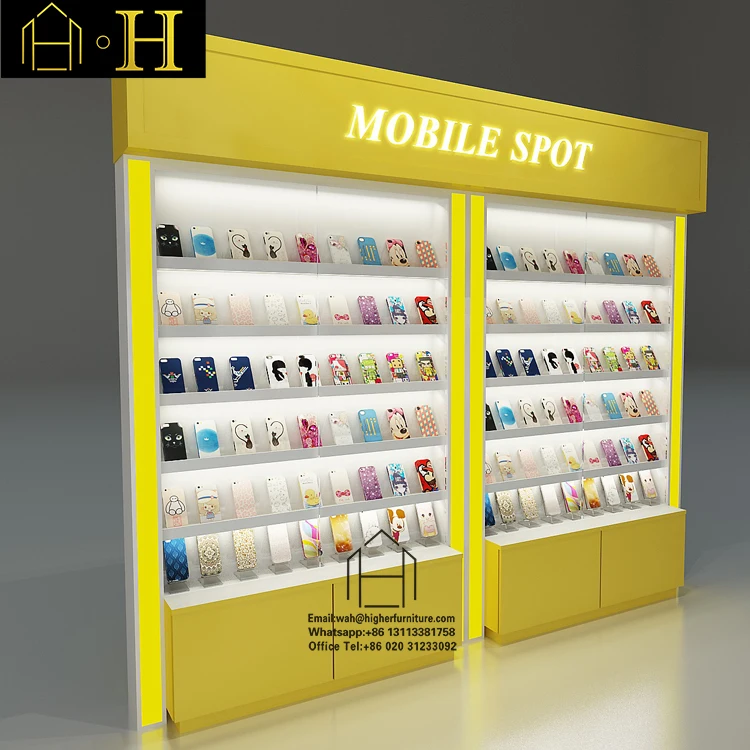 Modern Custom Made Cell Phone Accessory Display Rack Mobile Counter