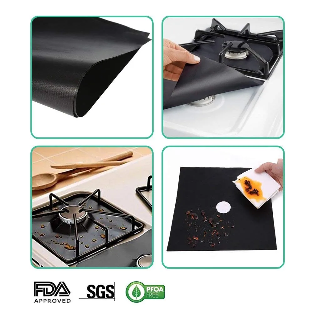 Ptfe High Quality Gas Stove Protector Clean Gas Stove Mat Heat Resistant Gas Stove Cover Burner