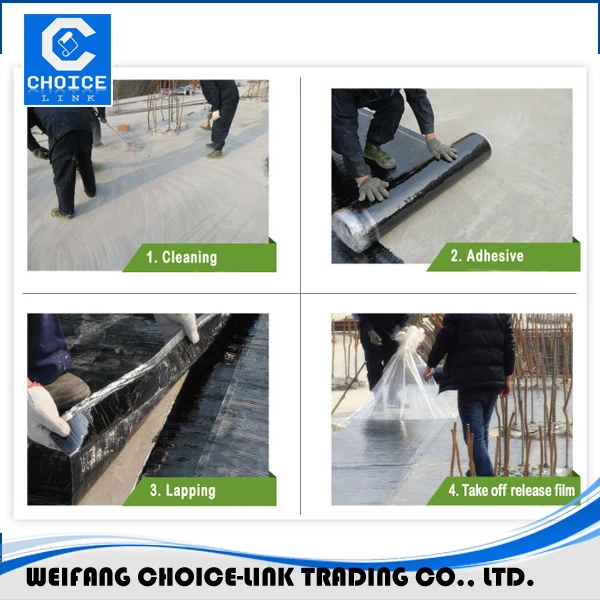 Waterproofing Roll Roofing Tar Paper Self-adhesive Waterproofing ...