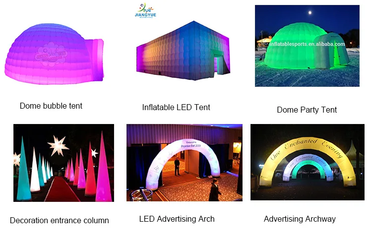 Large Outdoor Blow Up Cube Wedding Party Led Light Camping Inflatable