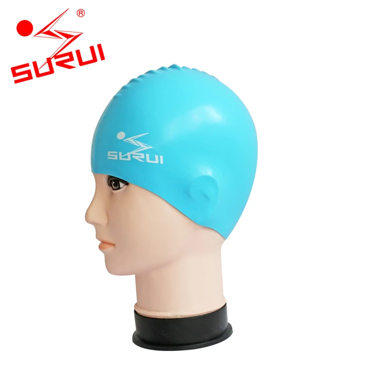 Printable Silicone Custom Funny Colorful Fashion Swimming Cap for Long Hair