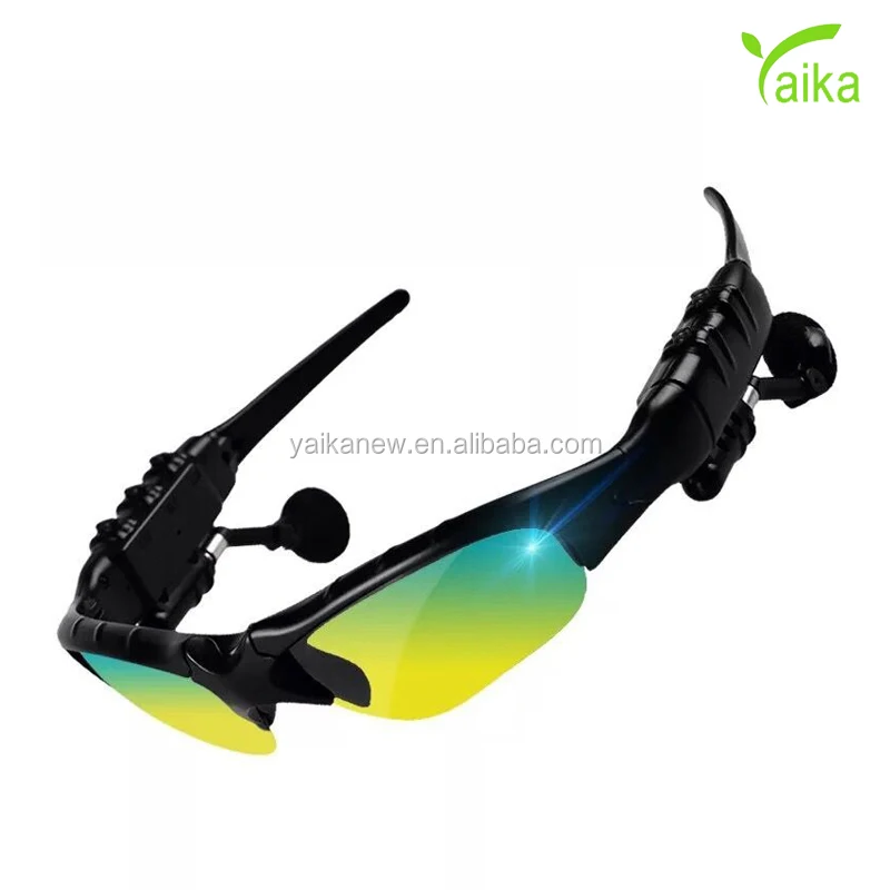 

Yaika Wireless Bluetooth 4.1 Headset Stereo Headphone Glasses Sports Music Driving Earphone, Black;blue;brown;silver;white;yellow