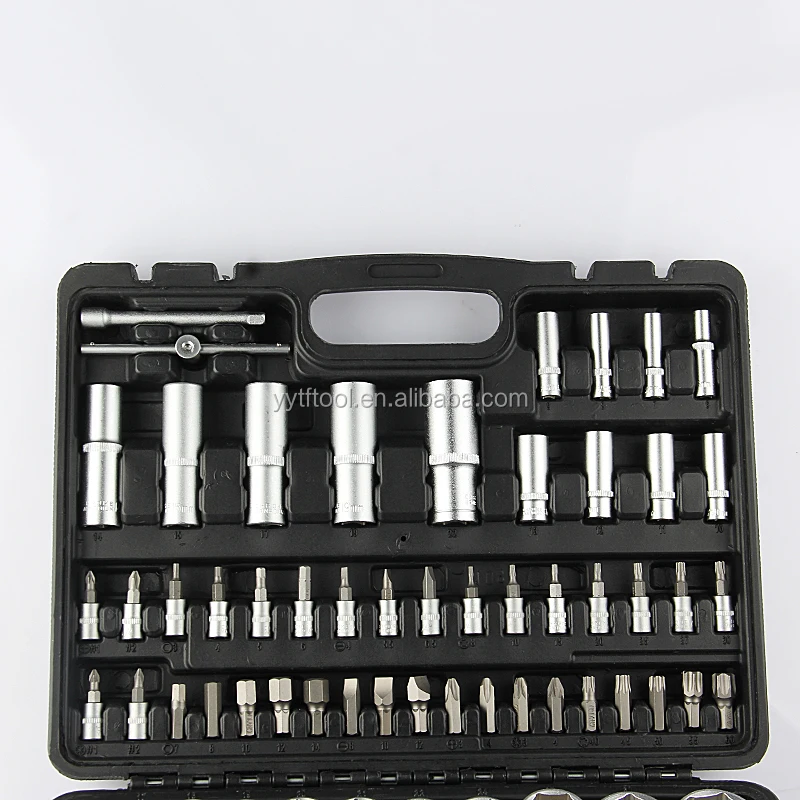 108 Pcs Socket Wrench Set 1/2'' Drive Box Spanner Auto Repair Tool Hand Tool 94 Pcs Socket Set