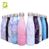 

500ml marble design stainless steel water bottle for cold water