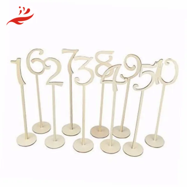 New Style Wooden Table Number Stands For Wedding Bride And Groom Table