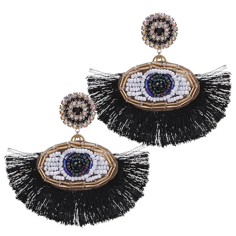 

Sehuoran Crystal Eye Earrings 2019 new Trendy Tassel Earrings Women Wholesale Jewelry, 11 color