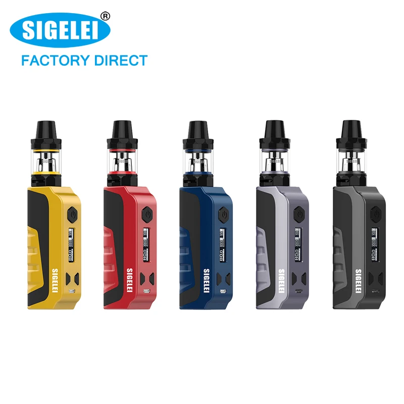 

Factory direct Vape Mod and tank SIGELEI E1 E electronic cigarette KIT, Black/red/grey/yellow/blue