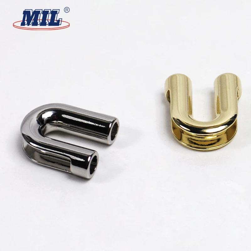 New design U style metal drawstring cord end cord stopper for sport wear