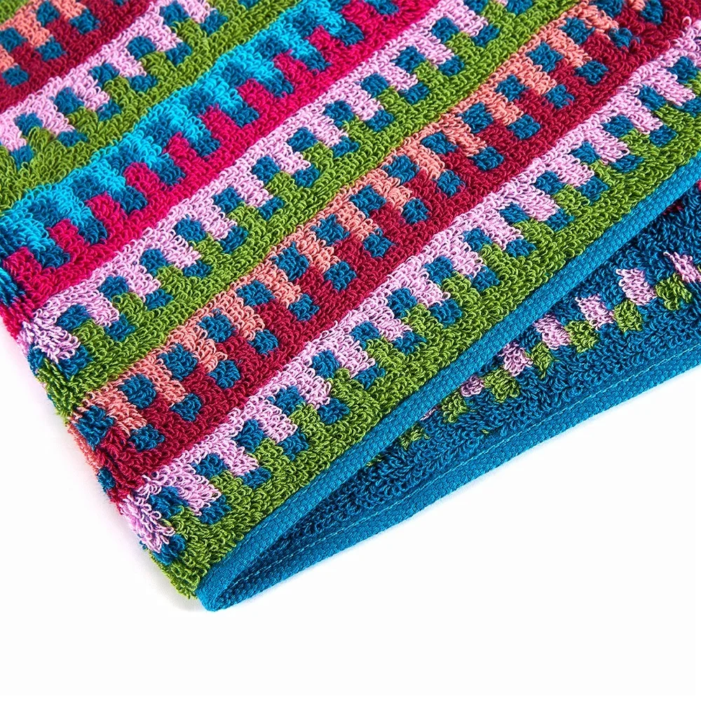 Pure 100 Cotton Colorful Jacquard Hand Towel with Bear Embroidery (12).jpg