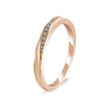 Hign Quality New Trend Simple Rose Gold Color Cubic Zirconia Wedding Ring