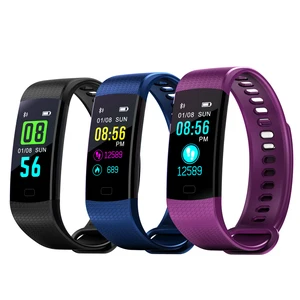 2019 New Wholesale Fitness Bracelet Smart Wristbands Heart Rate Monitor Blood Pressure Fitness Tracker Smart Bracelet Y5