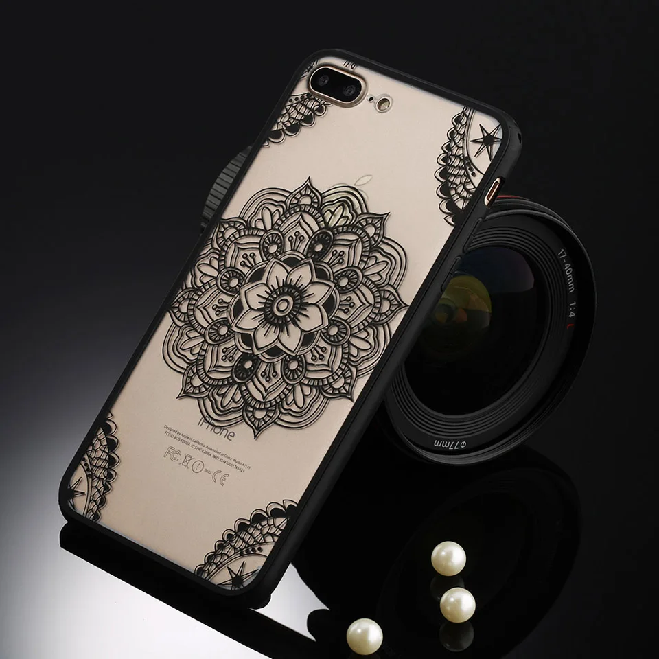 

LOVEBAY Sexy Floral Phone Case For Apple iPhone 7 8 6 6s Plus Lace Flower Cases Back Cover For iPhone X XR XS Max
