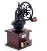 Wholesale antique logs base manual hand coffee bean grinder cast iron coffee grinder
