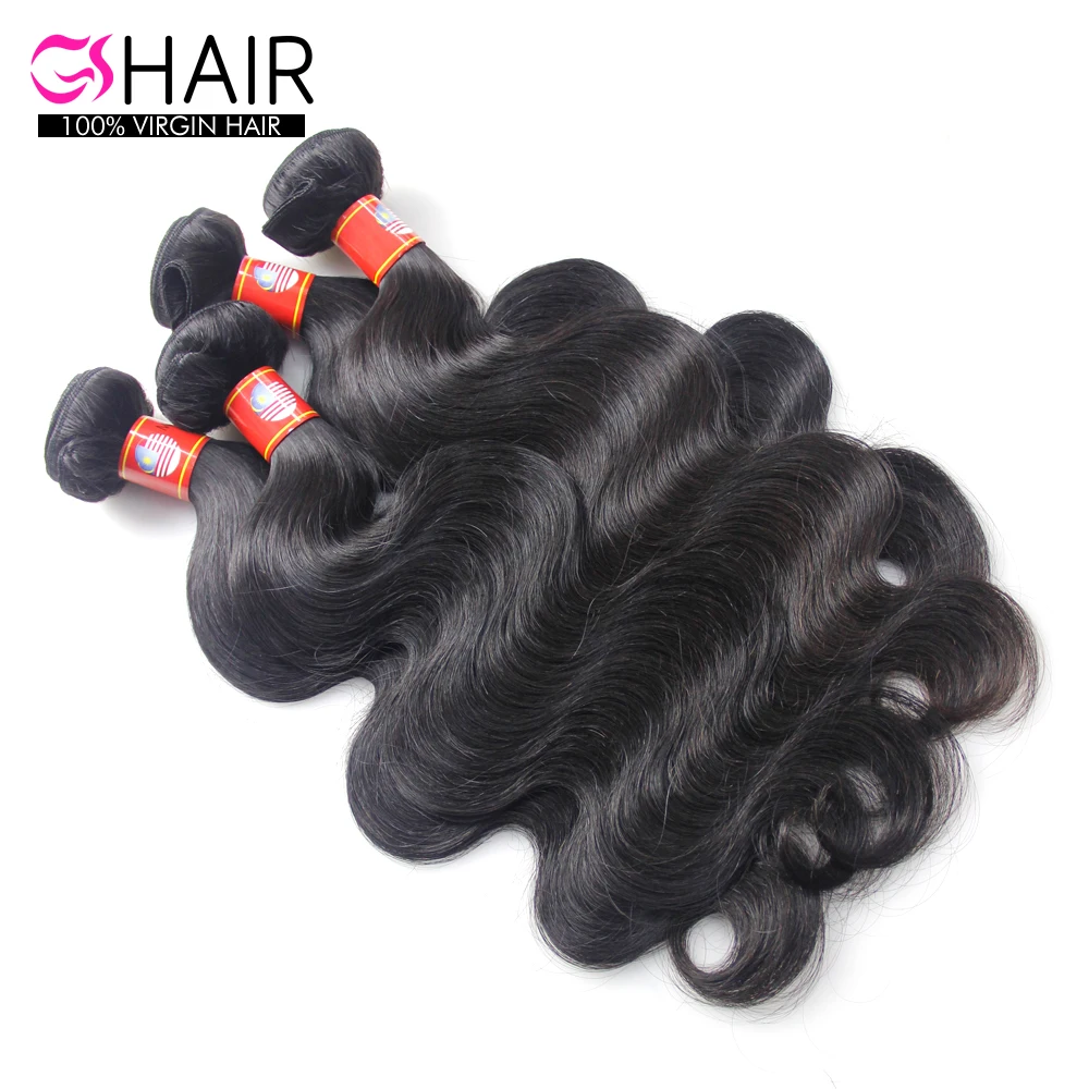 

Wholesale Grade 7A brazilian body wave raw virgin remy hair extension for women, Natural color #1b