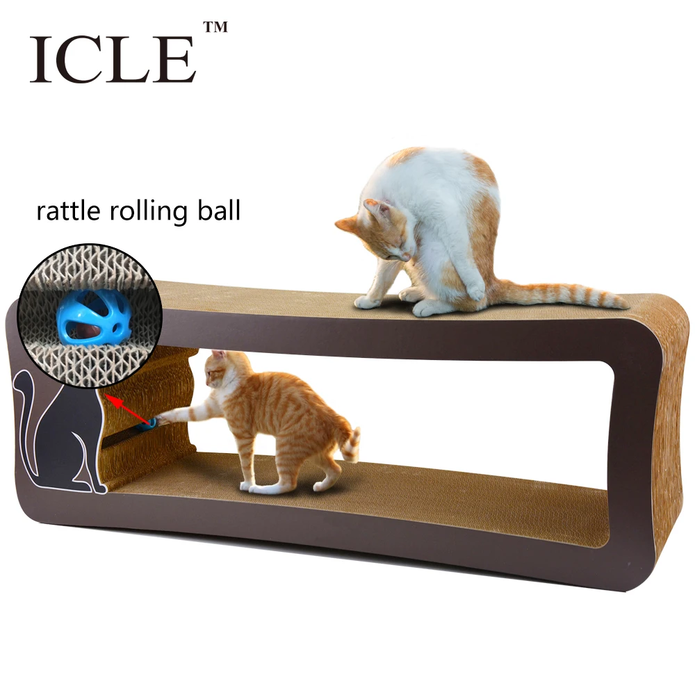 

icle-High Quality Corrugated Paper Jumbo Super Big Large --IC-0097-Brown Lounge Ultimate Cardboard Cat Scratcher, Coffee