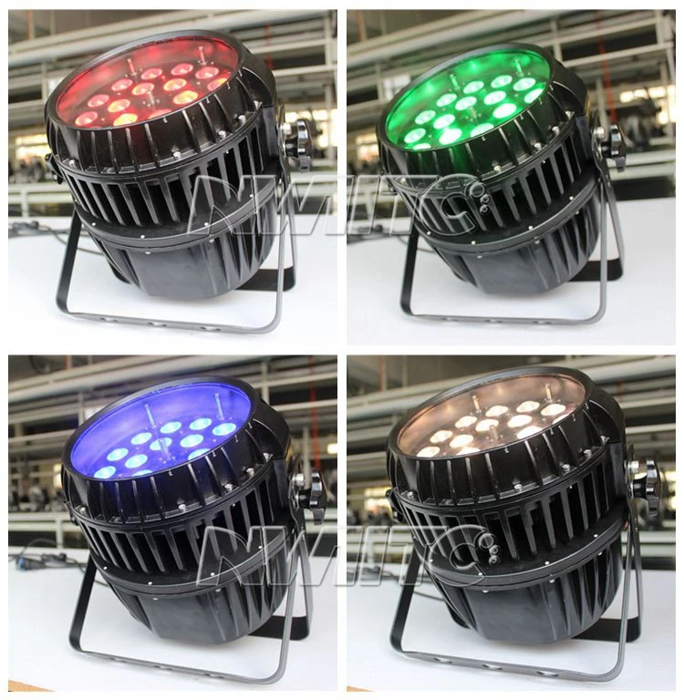 RGBWA UV 18x18W Zoom Wash Uplight LED Par Can Light Waterproof Aluminum Body with DMX Control for DJ and Theme Park Use