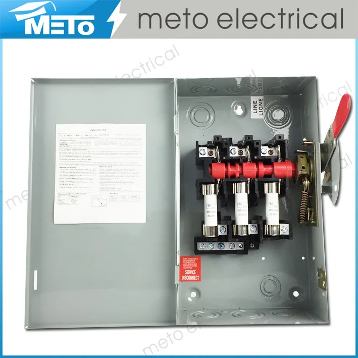 Meto 60amp 240volt Galvanized Electrical Power Indoor Safety Switch