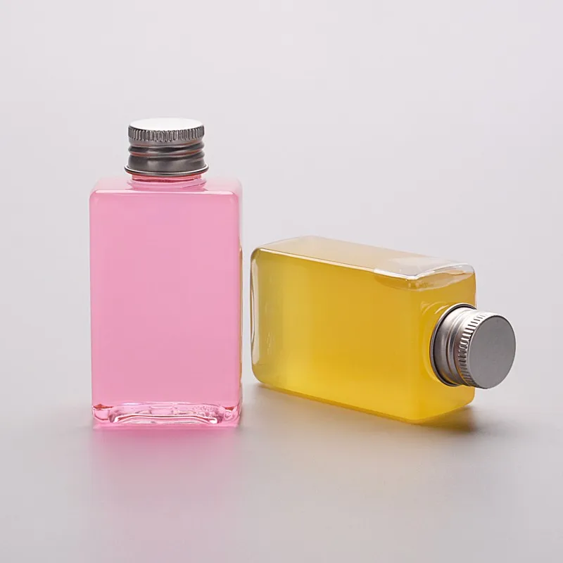 100ml Pet Square Plastic Tequila Bottles Clear Plastic Alcohol Wine Shot Bottle Wholesale Buy