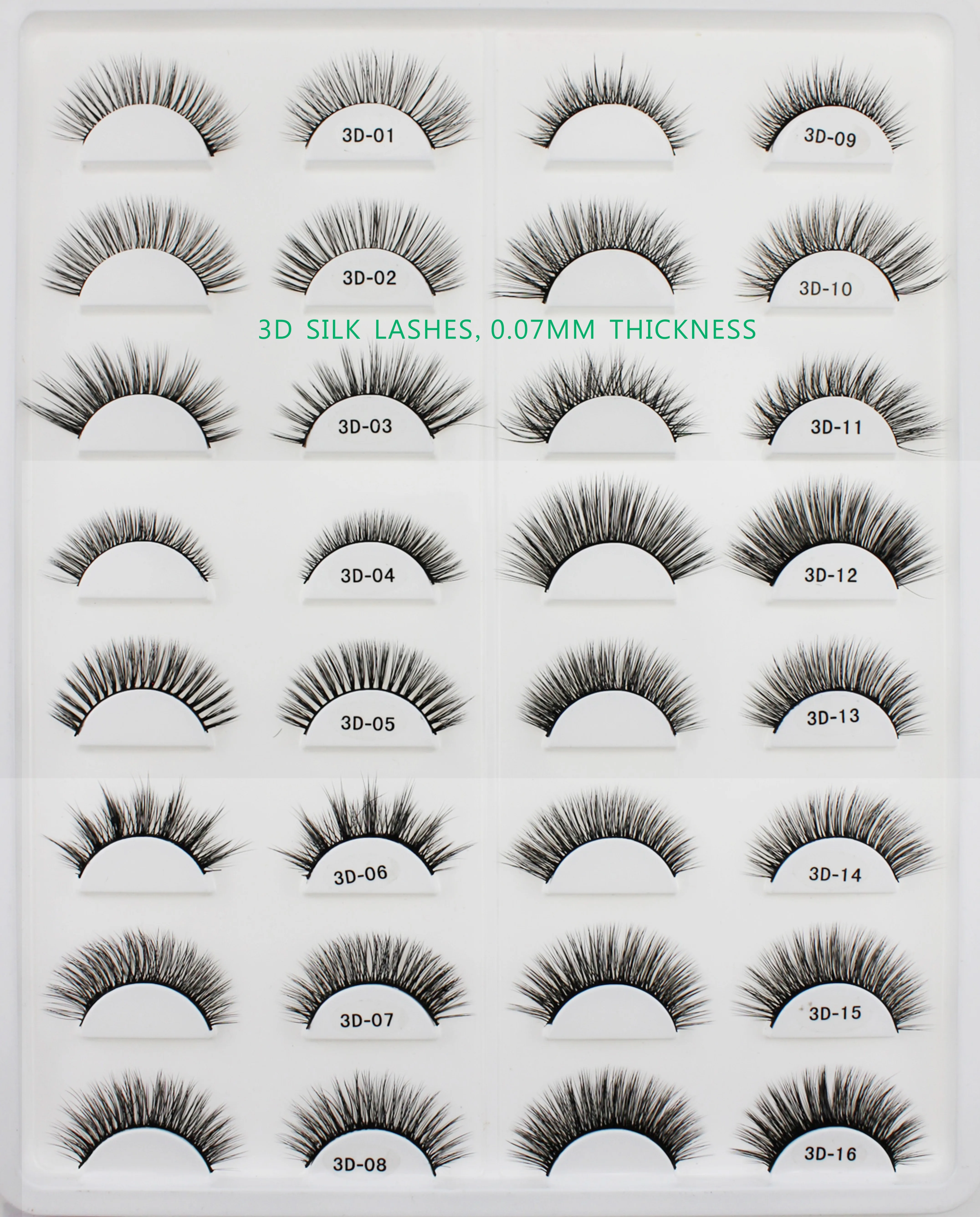Synthetic False Eyelashes Soft New Design Faux Pbt Fiber Synthetic