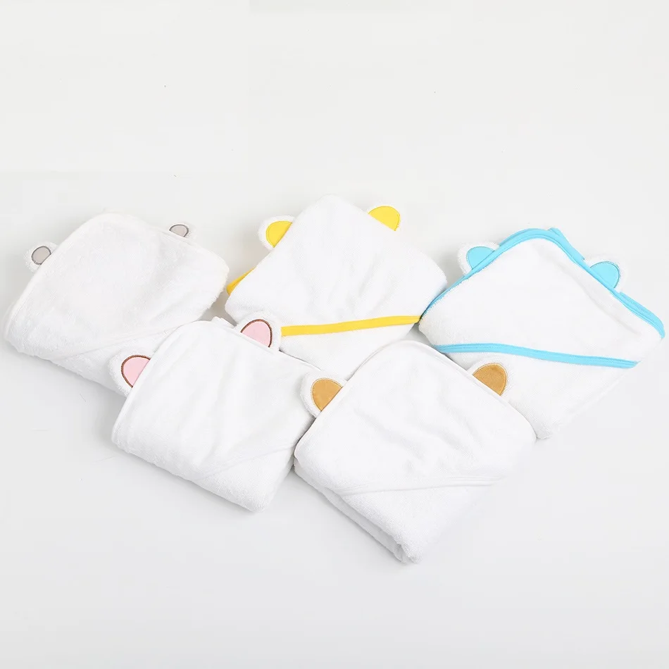 
Premium soft shower gifts custom animal unicorn elephant lion bear baby organic 100% bamboo hooded bath towel with washcloth set <span style=