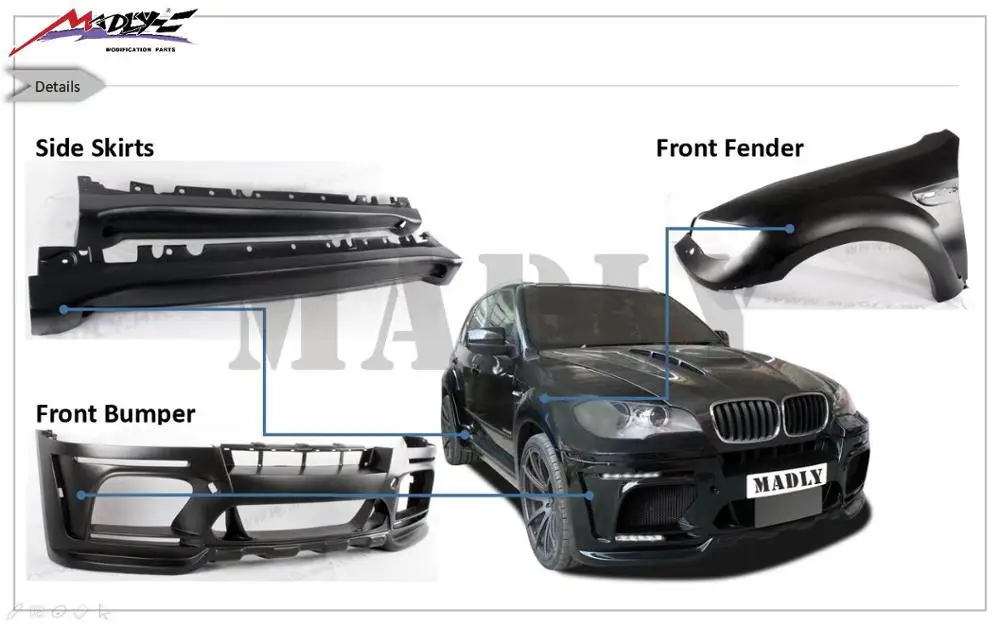 Madly BODY KIT for BMW X5 E70 HM Style body kit, View x5, Madly Product