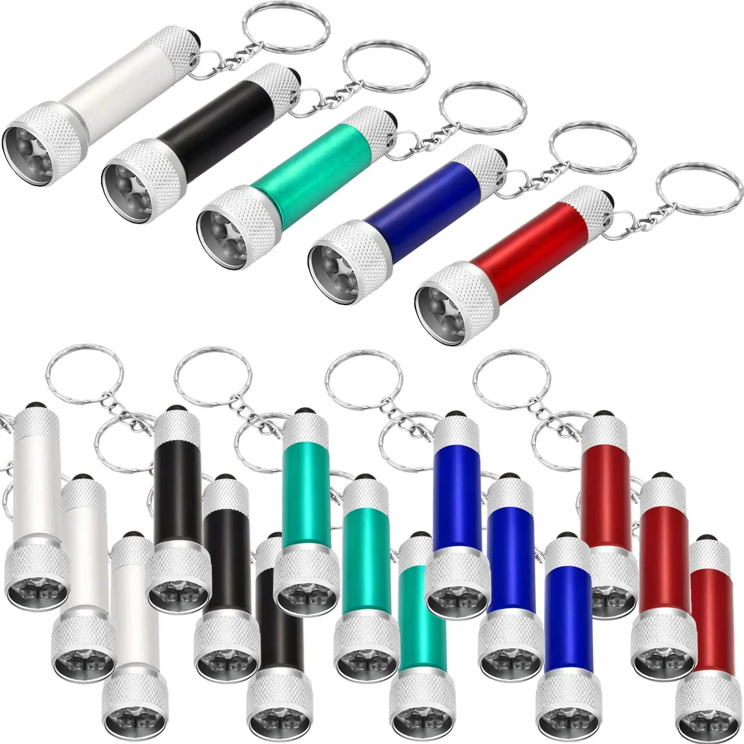 Mini Flashlights Keychain 5 Bulbs Led Keychain For Camping Kids Party