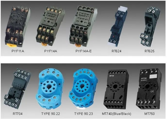 PF083A 10 Pcs 8 Terminals Relay Socket Holder for MK2P-1 JQX-10F 