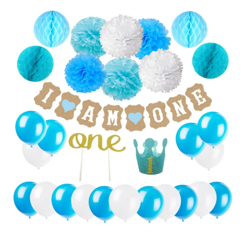 First Birthday Decoration Set For Boy 1st Baby Boy Birthday Party