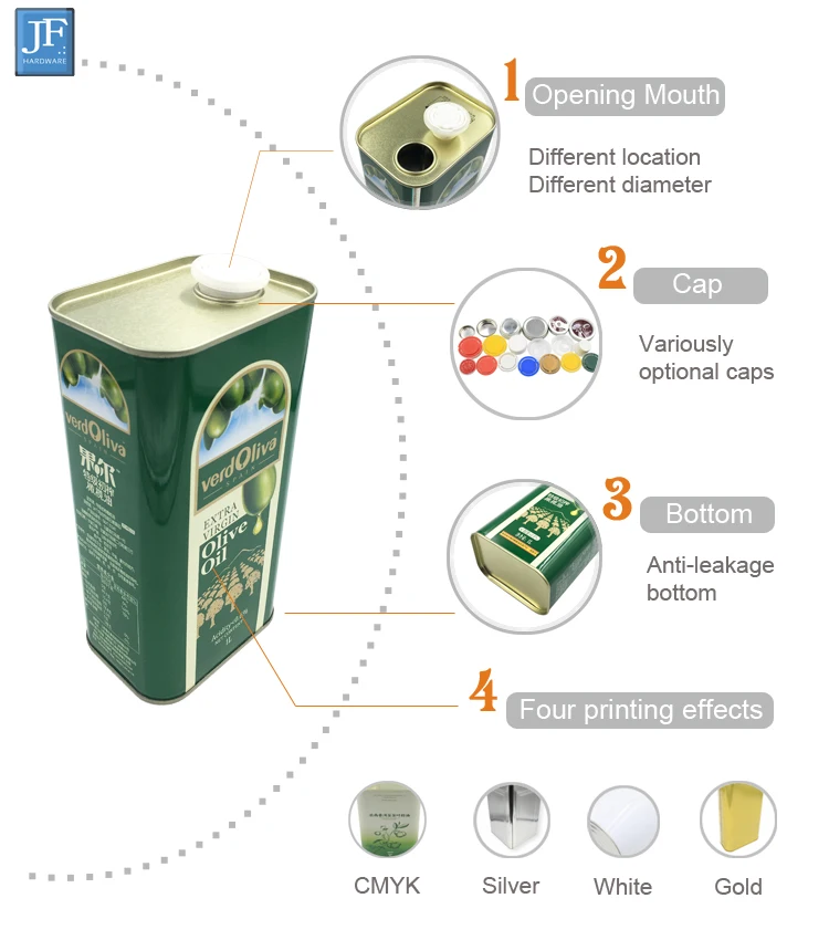 Wholesale Cooking Oil Food Grade Square 1 Liter Custom Olive Oil Tin Can Buy Olive Oil Tin Can