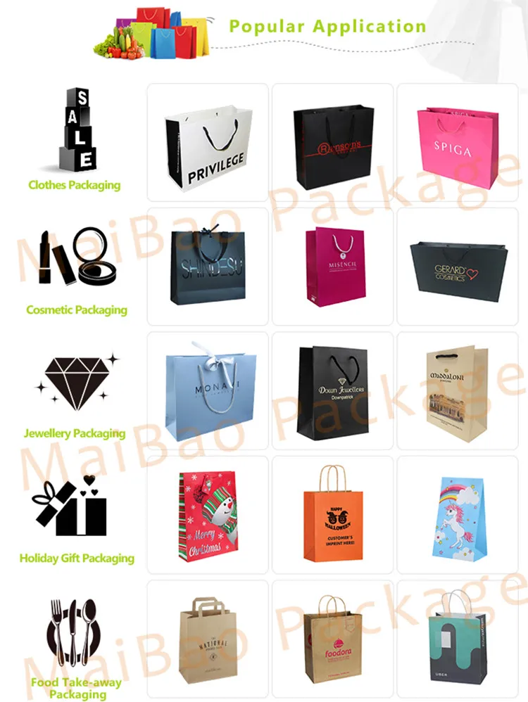 Custom Printed Paper Bags with Your Own Logo